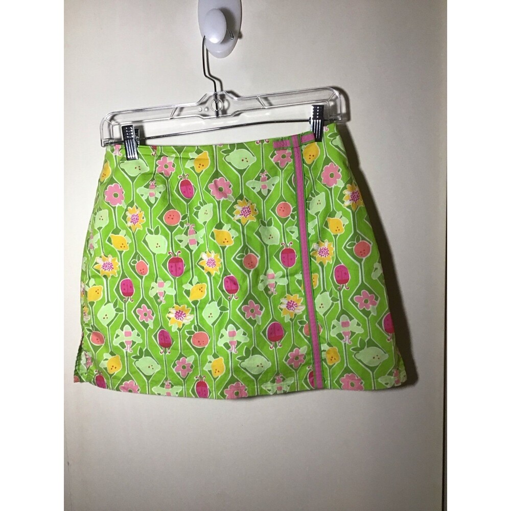 Vintage Lilly Pulitzer AMAZ-Ing Ladybug Lemon and Bee Print mini skort